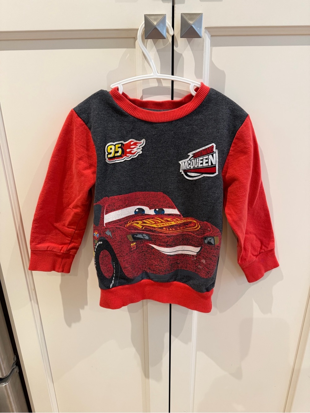 Lightning McQueen 3t Red Kids Pullover Sweatshirt